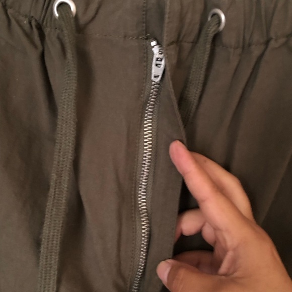 RSQ Olive military green fluffy cargo pants with zipper XXLarge - Picture 7 of 13